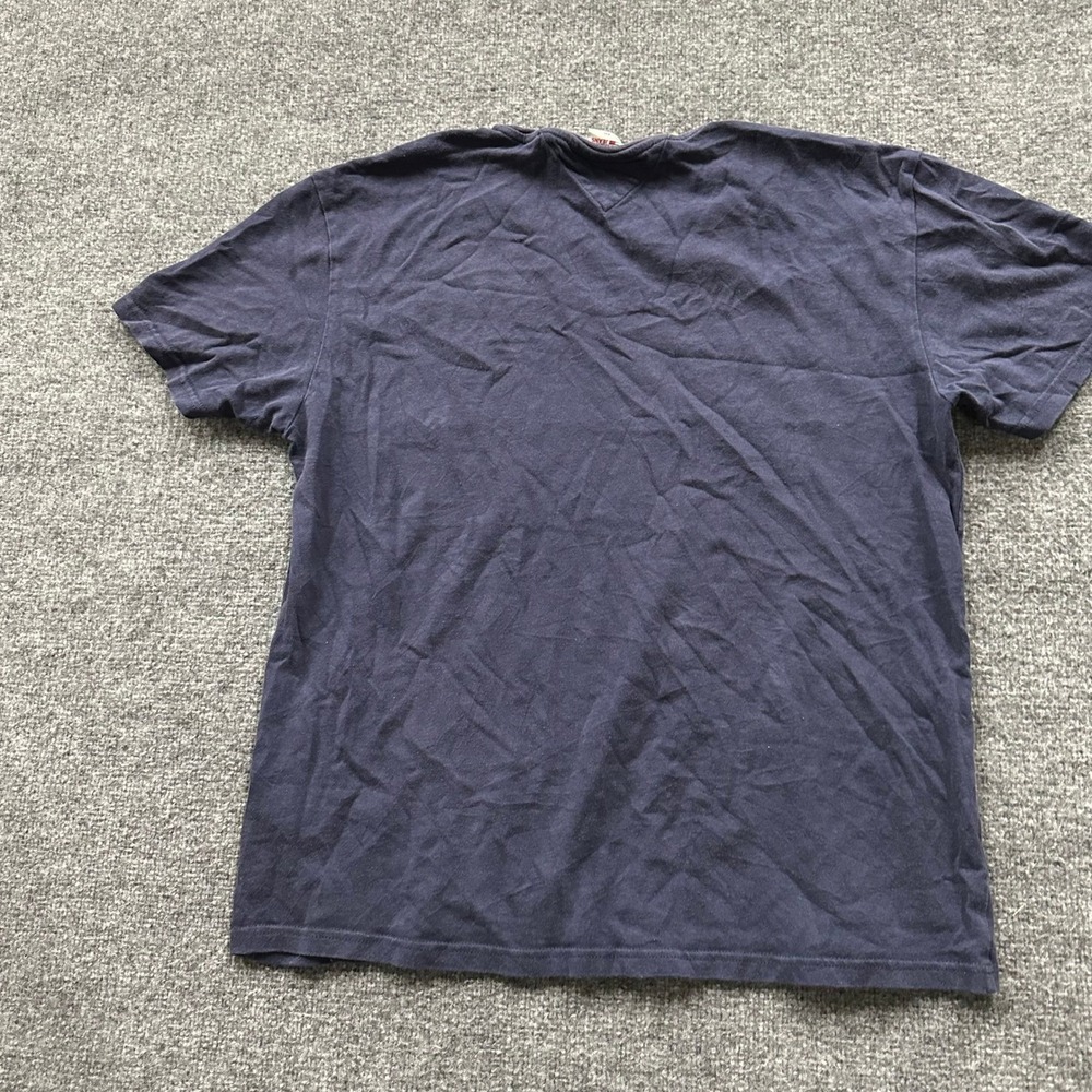 Tommy Jeans T-Shirt Mens Size XXL Navy Blue Logo Graphic Short Sleeve Cotton Tee